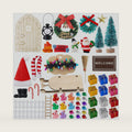 58Pcs Mini Christmas Door Decorations Sets Miniature Statues Accessories