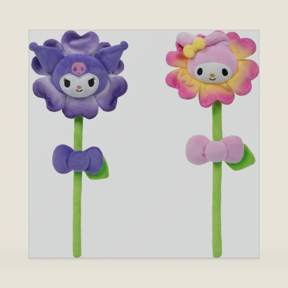 ® and Friends 14-inch Plush Flower 2 Pack - My Melody™ & Kuromi™ with Bendable Stems - Giftable Packaging - Officially Licensed - Ages 6+