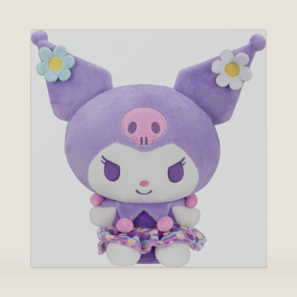Jazwares ® and Friends - 8-Inch Kuromi™ Pastel Florals Plush - Officially Licensed ® Product from Ages 6+