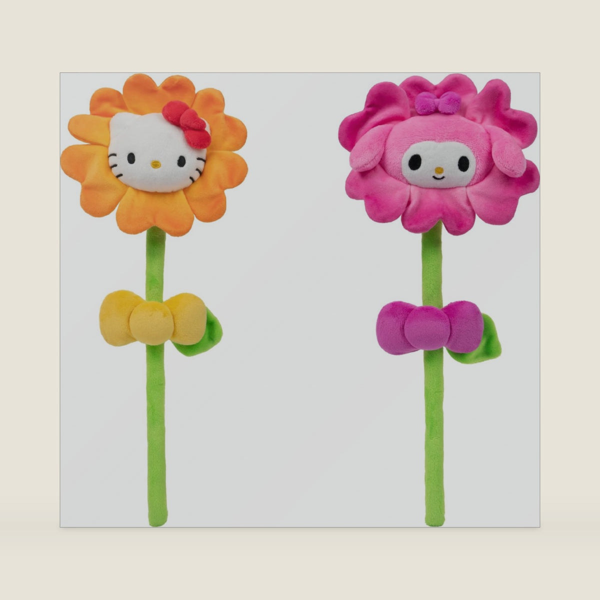 ® and Friends 14-inch Plush Flower 2 Pack - ® & My Melody™ with Bendable Stems - Giftable Packaging - Officially Licensed - Ages 6+