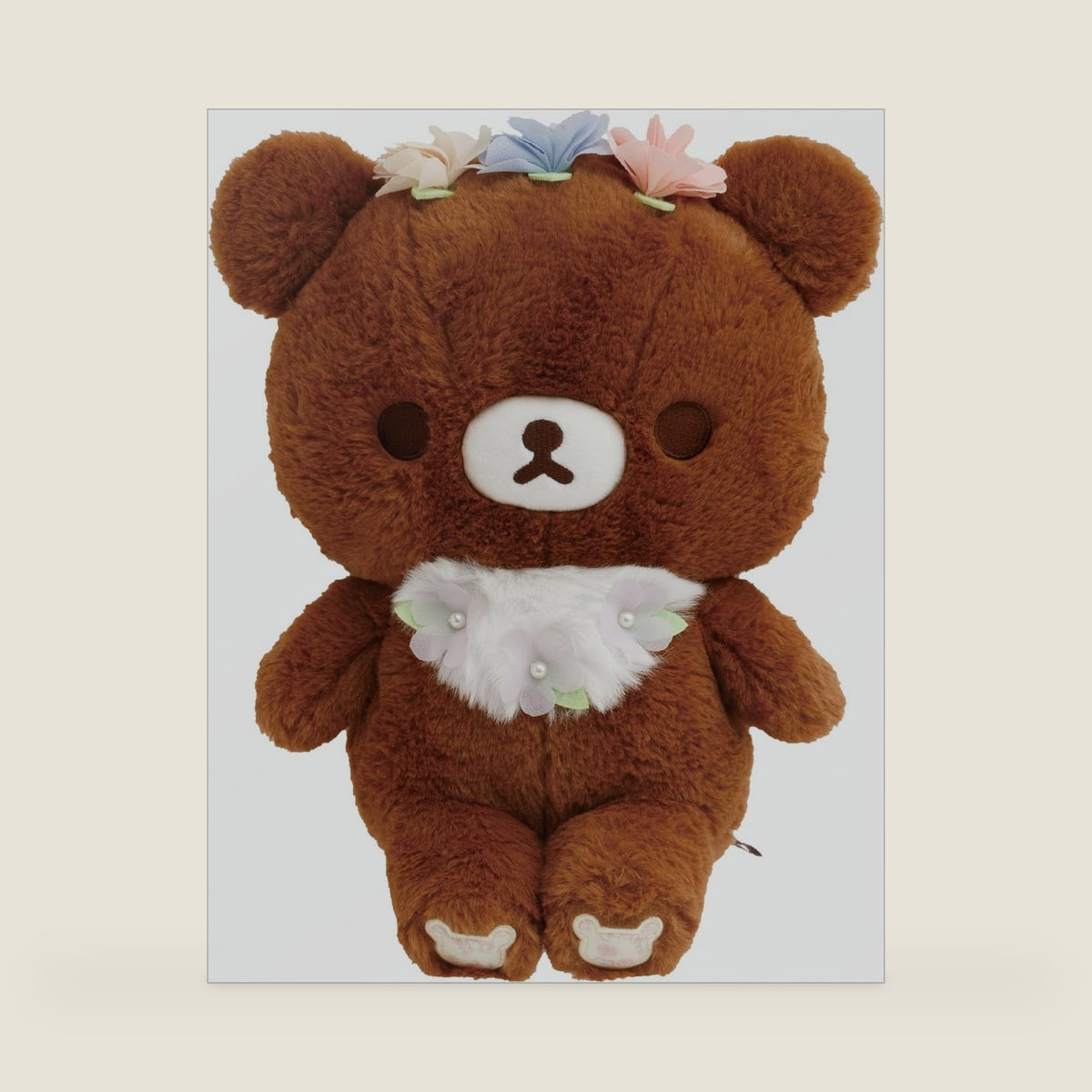 San-X Original Rilakkuma Floral Tea Time Plush - 11" Chairoikoguma