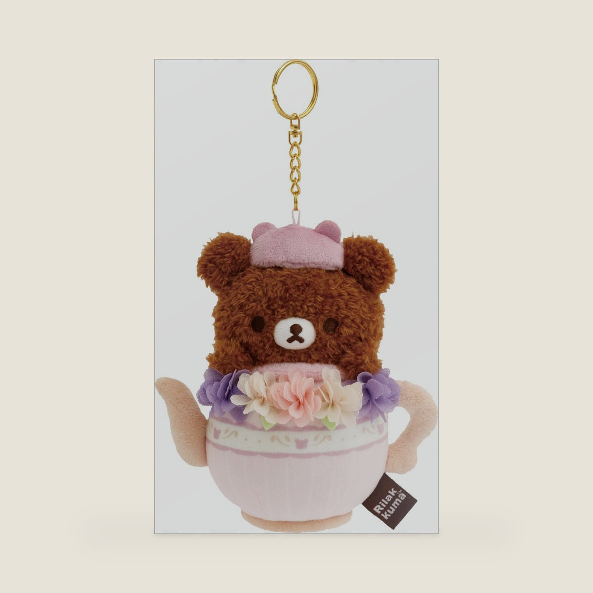 San-X Original Rilakkuma Floral Tea Time Plush - 5" Chairoikoguma
