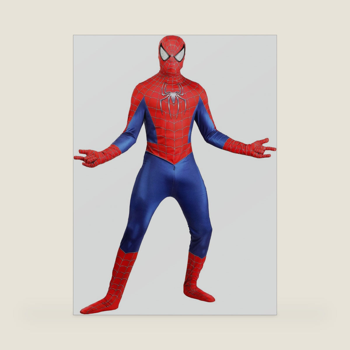 Mens Spider Man Tobey Maguire Style Zentai Costume | Jumpsuit with Mask for Halloween, Birthday Parties