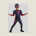 Boys Toddler Deluxe Miles Morales Costume | Padded Spider Man Jumpsuit and Foam Mask for Dress Up
