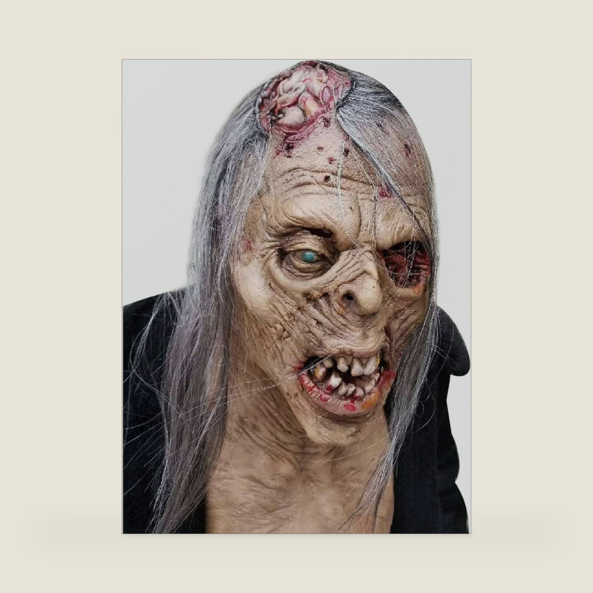 Horro Bloody Zombie Mask Realistic Old Man Mask Creep Walking Dead Headgear Halloween Costumes Props