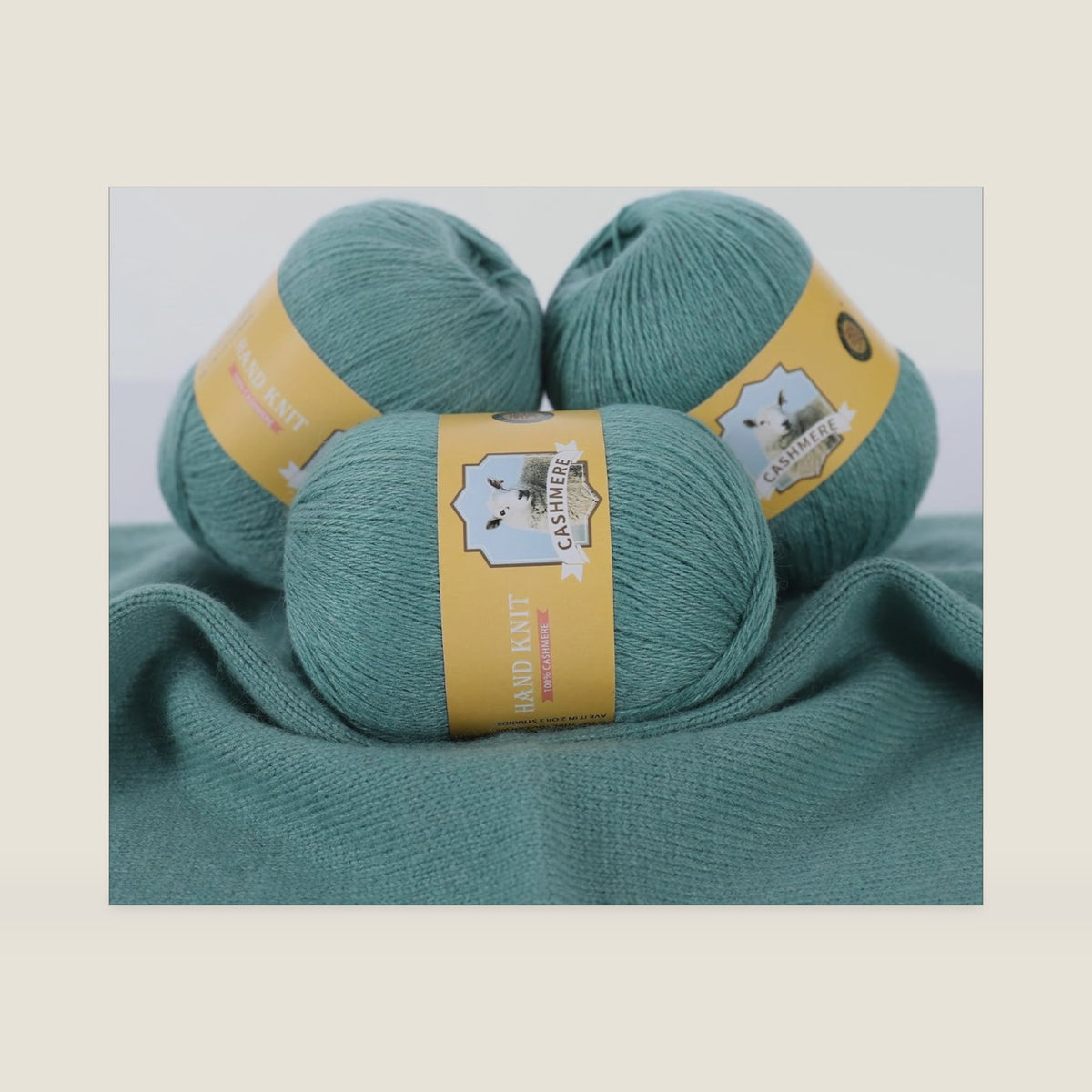 Facai 100% Pure Mongolian Cashmere Yarn - Ultra-Soft, Premium Knitting & Crochet Yarn for Sweaters, Baby Blankets, and Winter Accessories - 50g per Ball (Mint Tint)