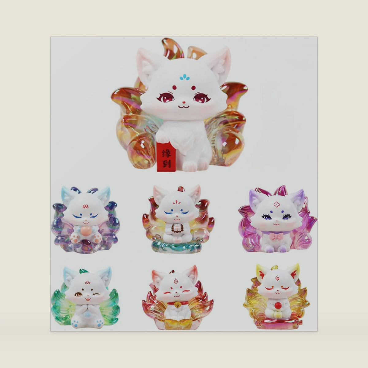 Nine Tailed Fox Series Blind Box Figure 1 Piece Mystery Box Cute Figure Birthday Gift Collectible Hidden Surprise Random Design