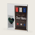 ACECARE Military Deployment Countdown Calendar – “Days Until Our Hero is Home” Wooden Sign with Flip Numbers | Patriotic Red White Blue Stars | Wooden Military Calendar, Homecoming Gift (Dark Brown)