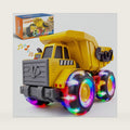 Vroomix Dump Truck for Kids, Construction Toys with Realistic Sounds, LED Light up Wheels, Heavy-Duty Plastic Indoor & Outdoor Beach and Sand Toy for Kids, Gift for Boys & Girls 18M+