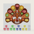 Thanksgiving Football Toss Games Fall Festival Turkey Board Thanksgiving Party Favors with 12 Balls and 2 Hooks Turkey Yard Games for Family Adults Activities Indoor Outdoor Sports Fun Decoration