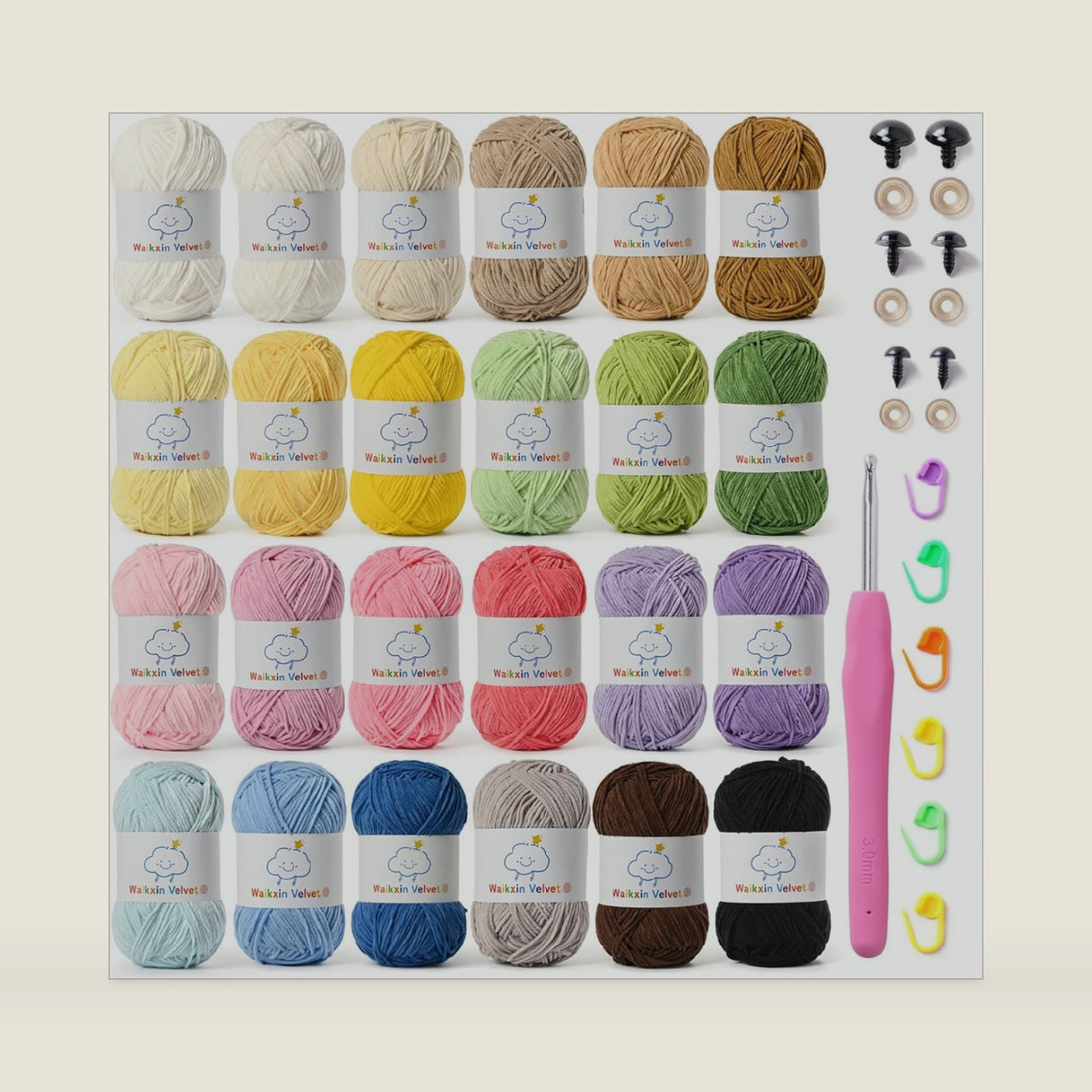 24 Pack Fluffy Chenille Yarn for Crocheting, Baby Yarn for Crocheting Soft, 3806yds/42oz Fingering Weight Crochet Amigurumi Yarn, Velvet Yarns for Crochet Baby Blanket&DIY Crafts.(Set A)