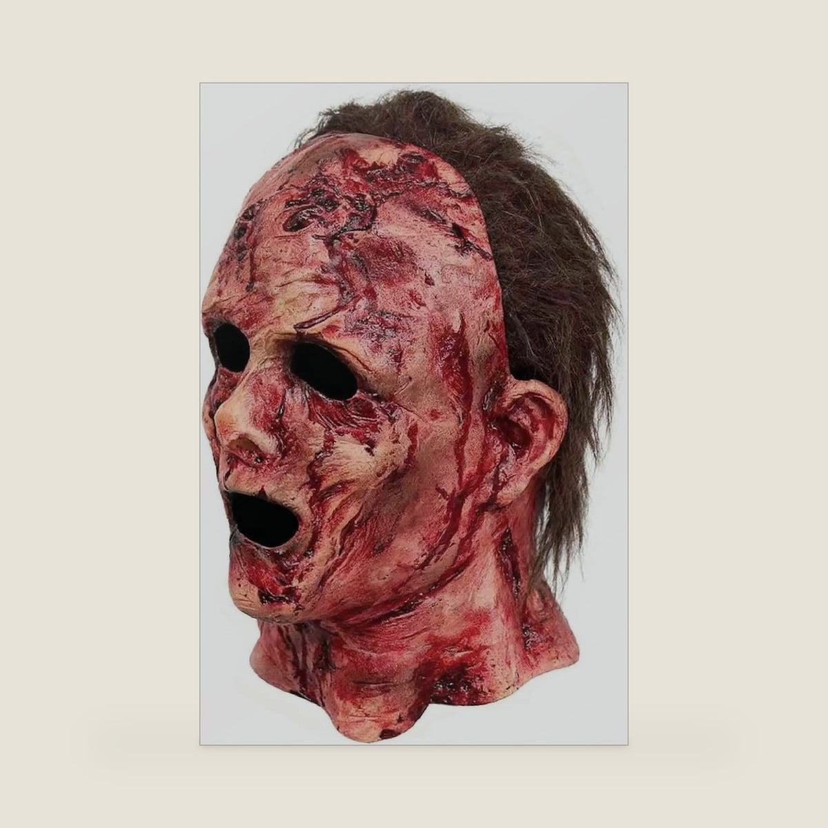 Scary Head Mask with Horror Latex for Adults
