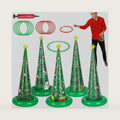 5 Pack Christmas Ring Toss Games, Inflatable Christmas Tree Set with Pump