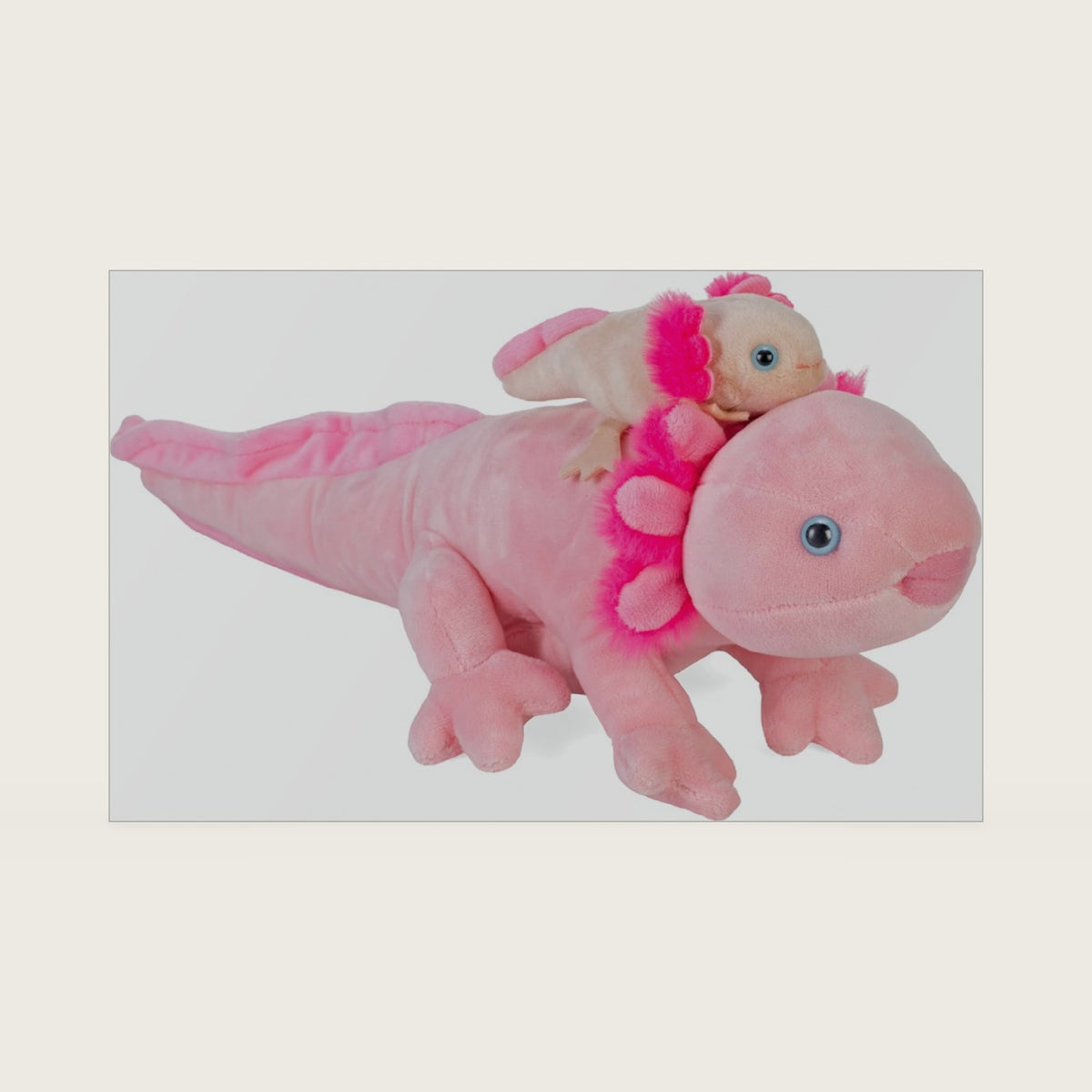Wild Republic Mom & Baby Axolotl Stuffed Animal - 9"