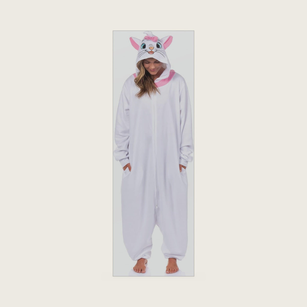 Aristocats Marie Union Suit Adult Kigurumi Hooded One-Piece Pajama Loungewear