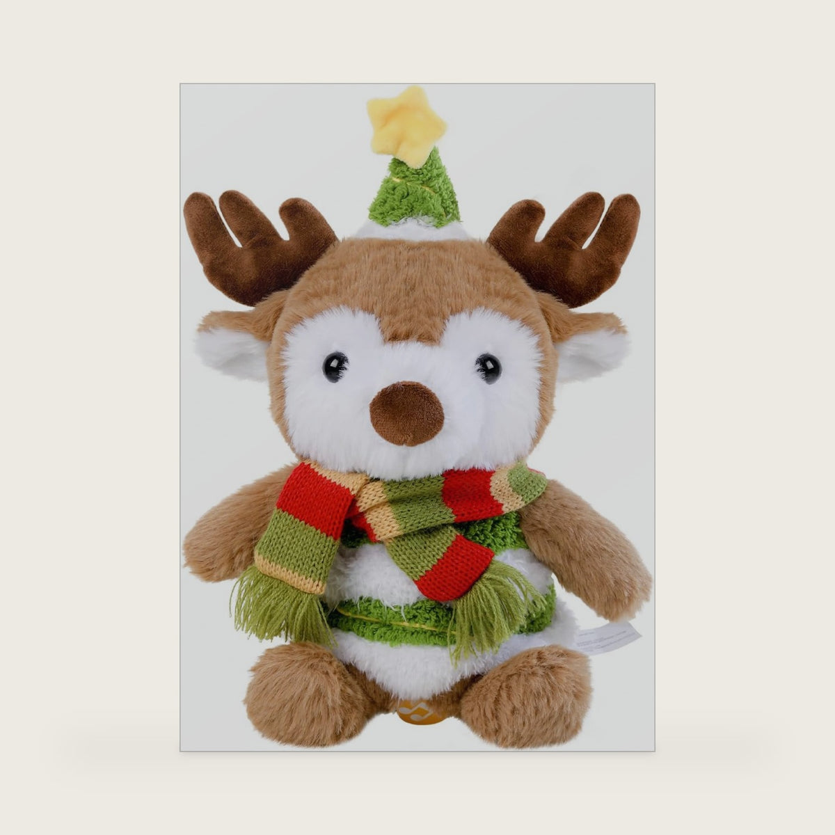 Reindeer Stuffed Animal Dancing Singing Plush with Music Light Voice Mimicking Function for Kids Adults Gifts