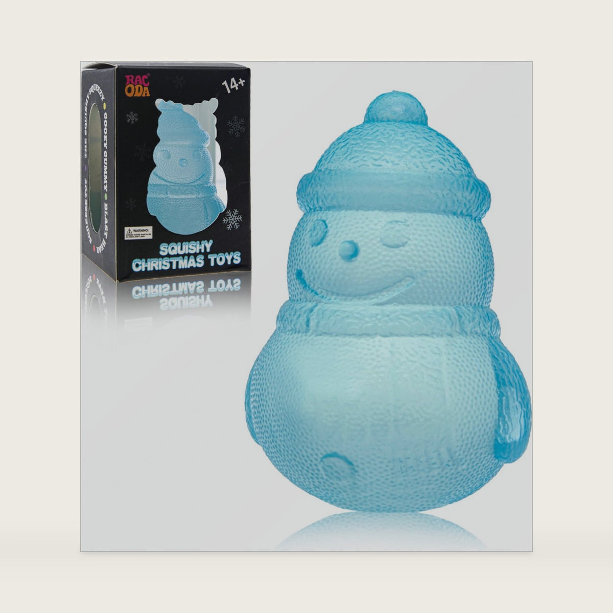 Christmas Snowman Squishy Fidget Toy, Slow Rebound Stress Relief Squeeze Toy, Tactile Anxiety Relief Desk Fidget for Adults, Festive Holiday Stocking Stuffer Gift
