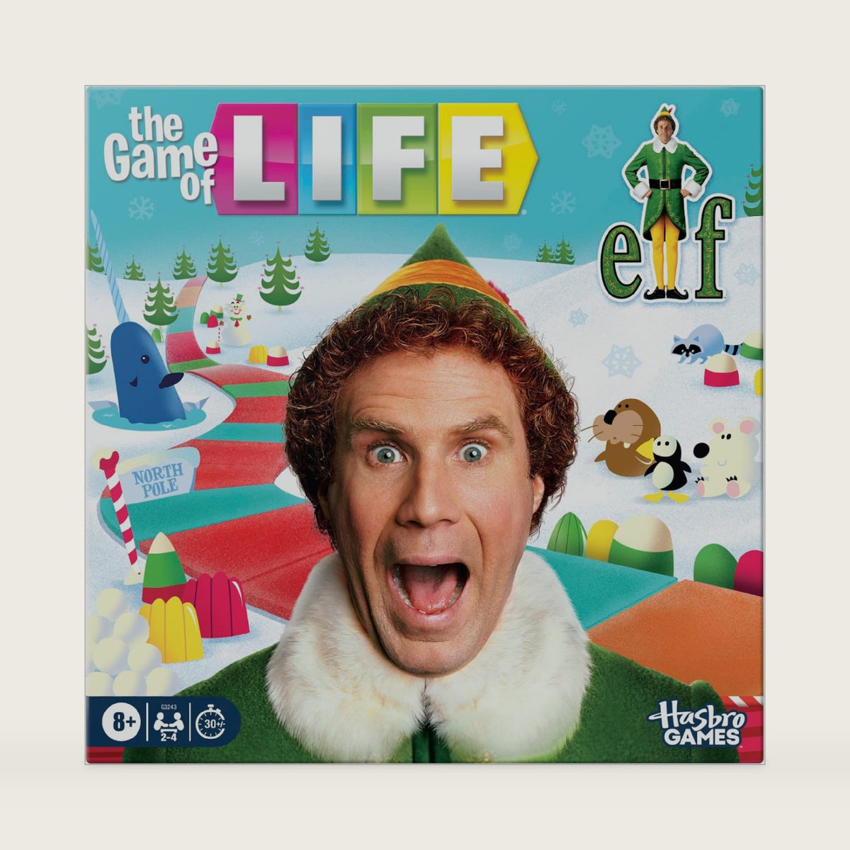 Hasbro Gaming The Game of Life Elf Board Game | Officially Licensed Elf Games for Kids, Teens & Adults | 2-4 Players | 30 Mins. | Family Ages 8+