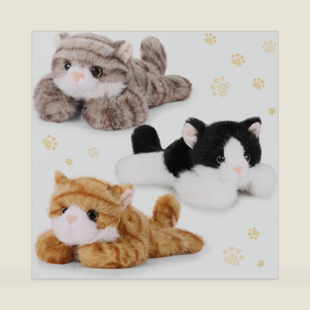 3 Pcs 9 Inch Cat Stuffed Animal Plush Toy Gift, Sweet Style
