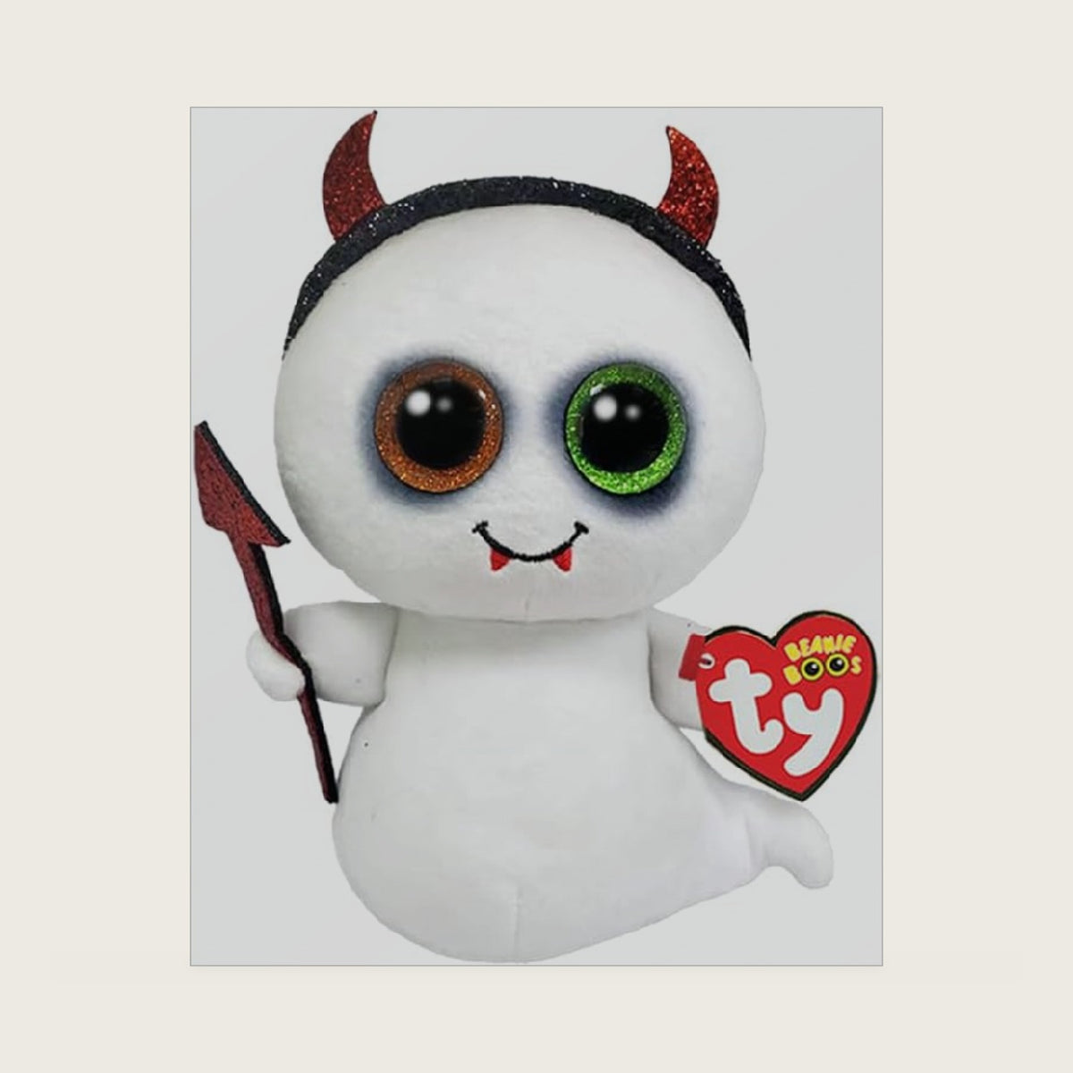 Beanie Boo Tricky the Ghost with Horns for Halloween 2025-6"
