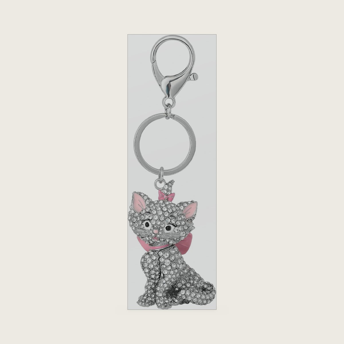 Keychains Pave Crystal Official License, Marie, Winnie the Pooh