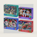 Bestbase 100 Piece Puzzles for Kids Ages 4-6 6-8 8-10, 4 Pack Christmas Kitty Puppy Snowman Santa Jigsaw Puzzles, Kids Puzzles Learning Educational Toys Christmas Puzzle Gifts for Boys Girls