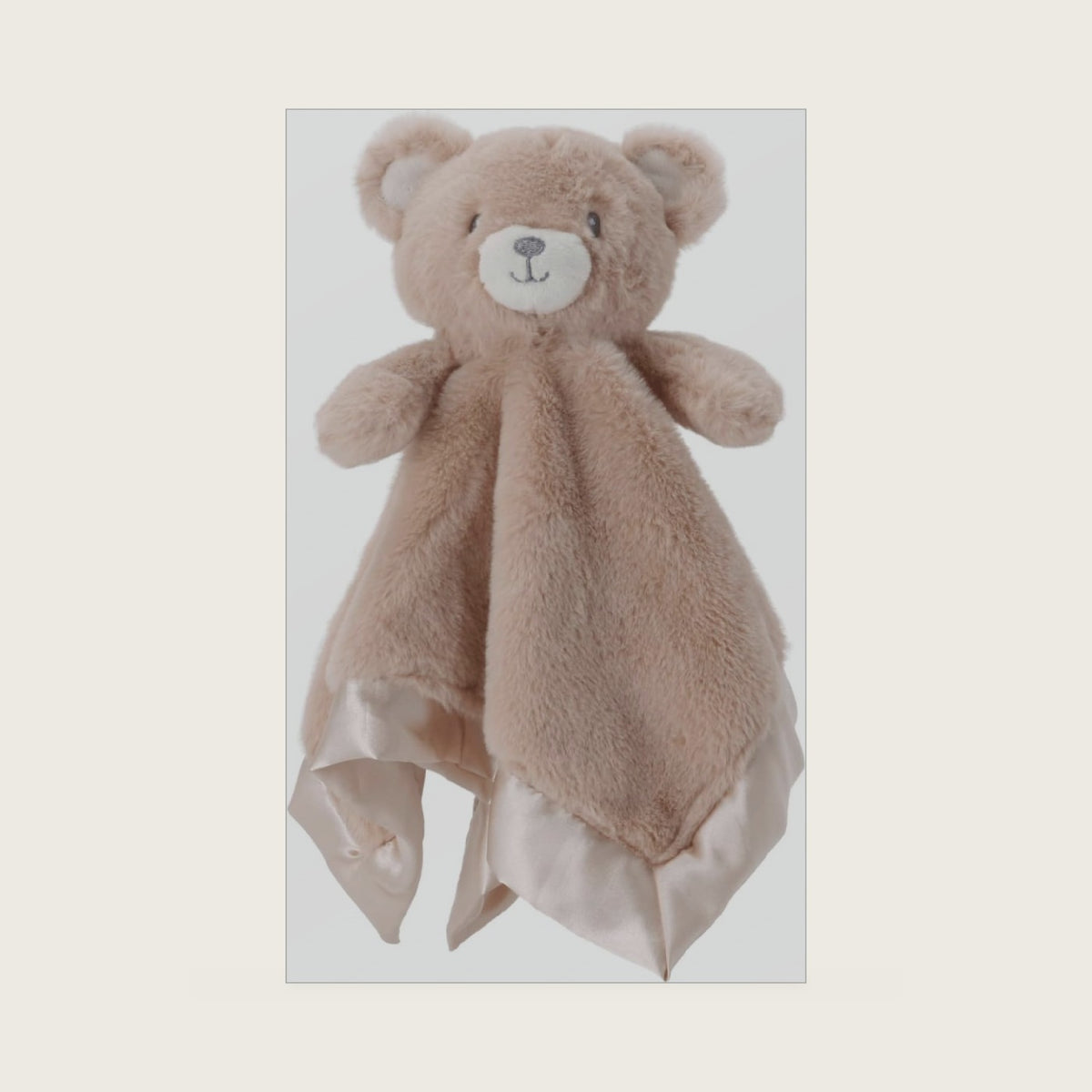 Linzy Secure Bear Lovey for Babies – Soft Bear Plush Stuffed Animal Blanket, Cute Snuggle Bear Wildlife Comfort Snuggle Toy for Newborns, Babies & Toddlers