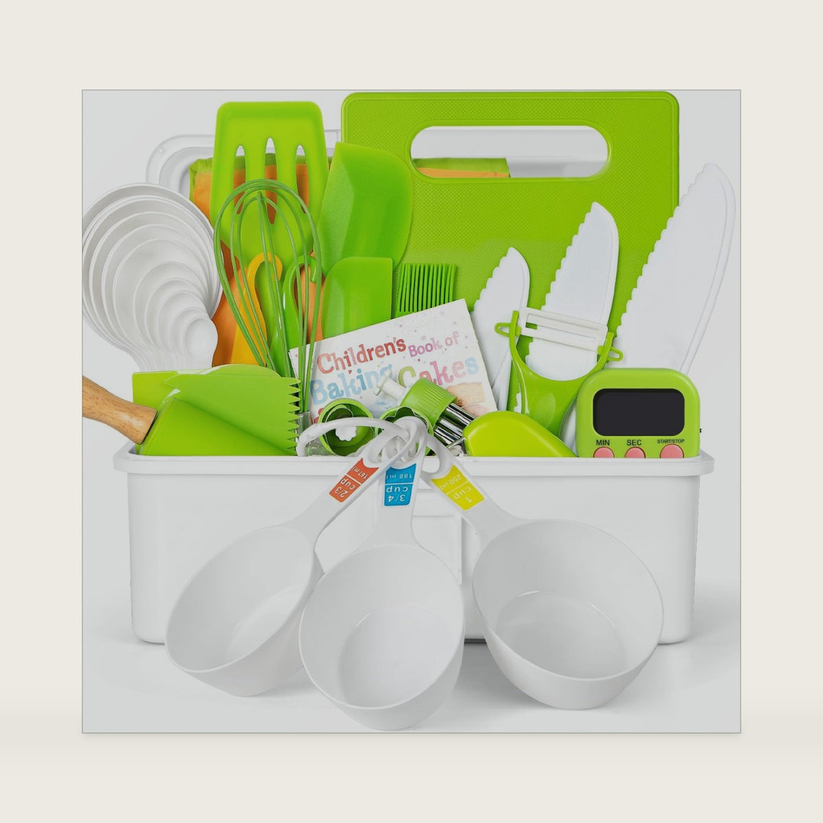 37PCS Kids Cooking Sets Real, Kids Cooking and Baking Gift Set with Storage Case Timer Kid Safe Knives Cutting Board, Toddler Real Kitchen Accessories, Birthday Gifts for Girls & Boys Age 3 - 8