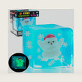Christmas Santa Claus Squishy Fidget Toy, Squishy Cube with Santa Claus & Snowflake Design, Tactile Anxiety Relief Desk Fidget for Adults, Glow in The Dark, Festive Holiday Stocking Stuffer Gift