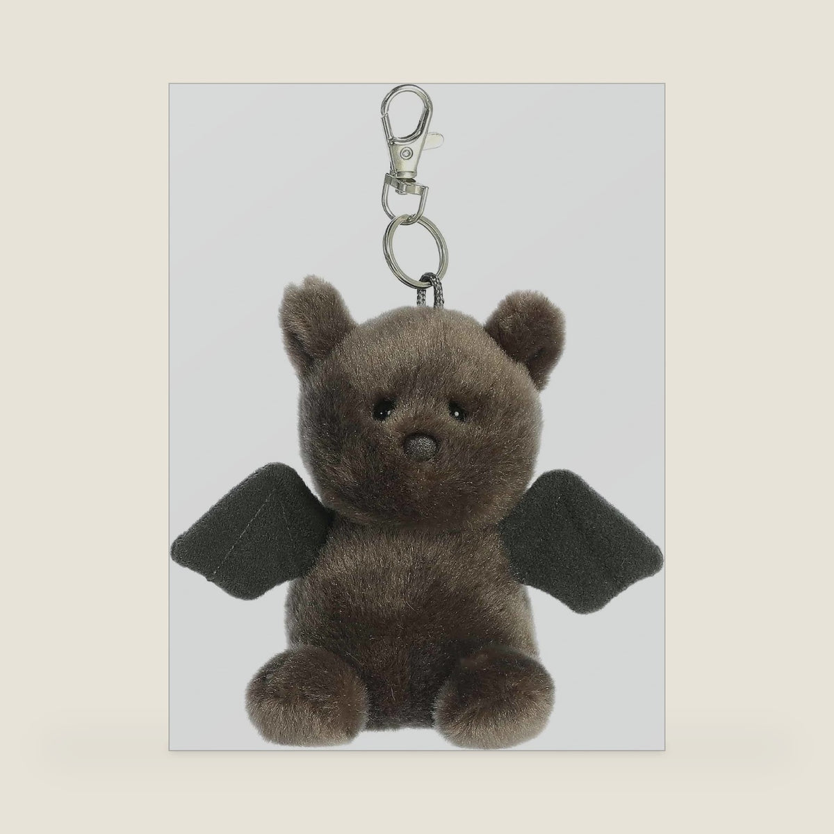 Aurora® Adorable Palm Pals™ Luna Bat™ Clip-On - Fun Collectible Plush for Kids and Adult Collectors - Perfect for Decorating Rooms and Birthday Gifts - Black 4 Inches