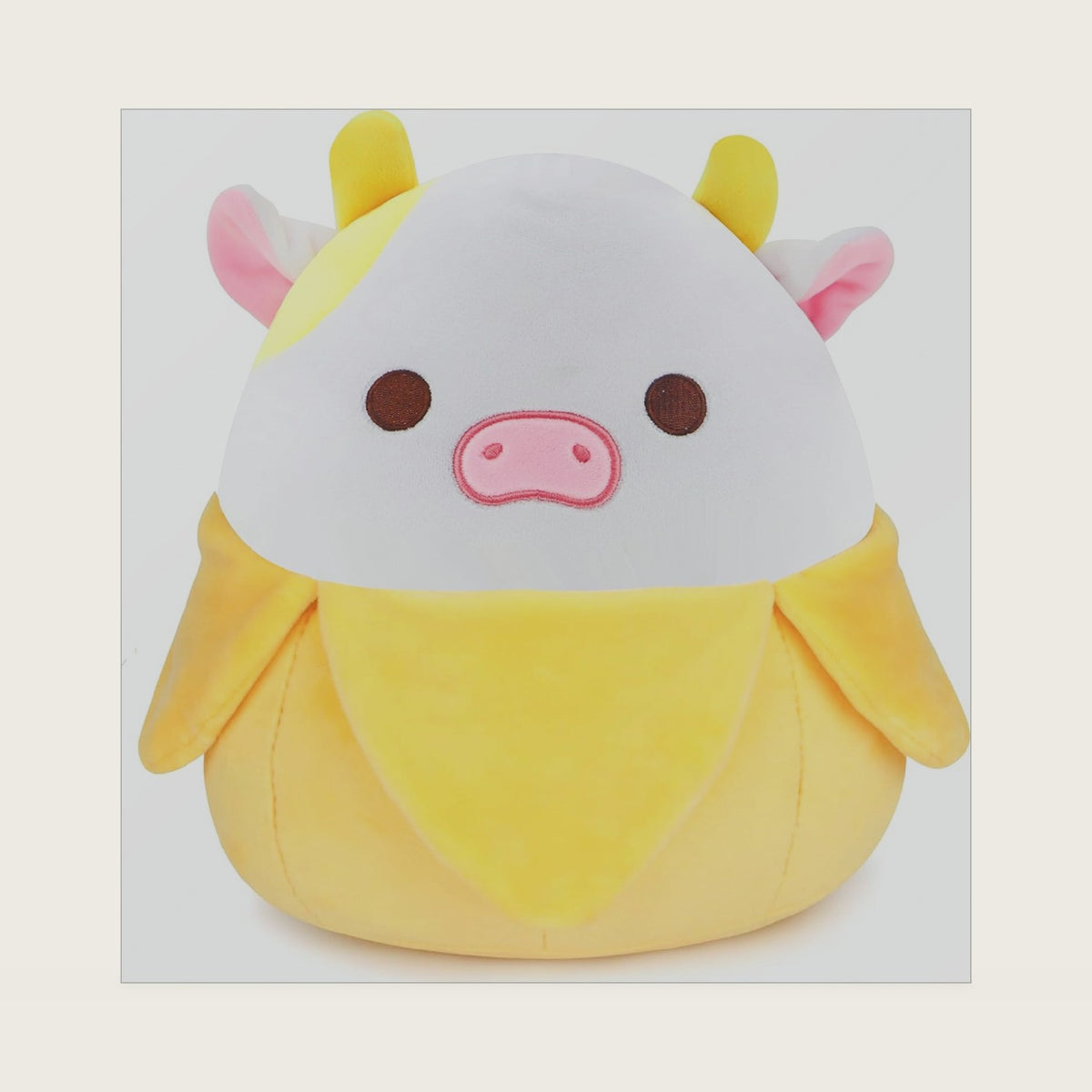 11-Inch Banana Cow Plush – Cute Cow Stuffed Animal, Super Soft Plushie Pillow Toy for Kids & Adults, Birthday Gift, Room & Bed Decor