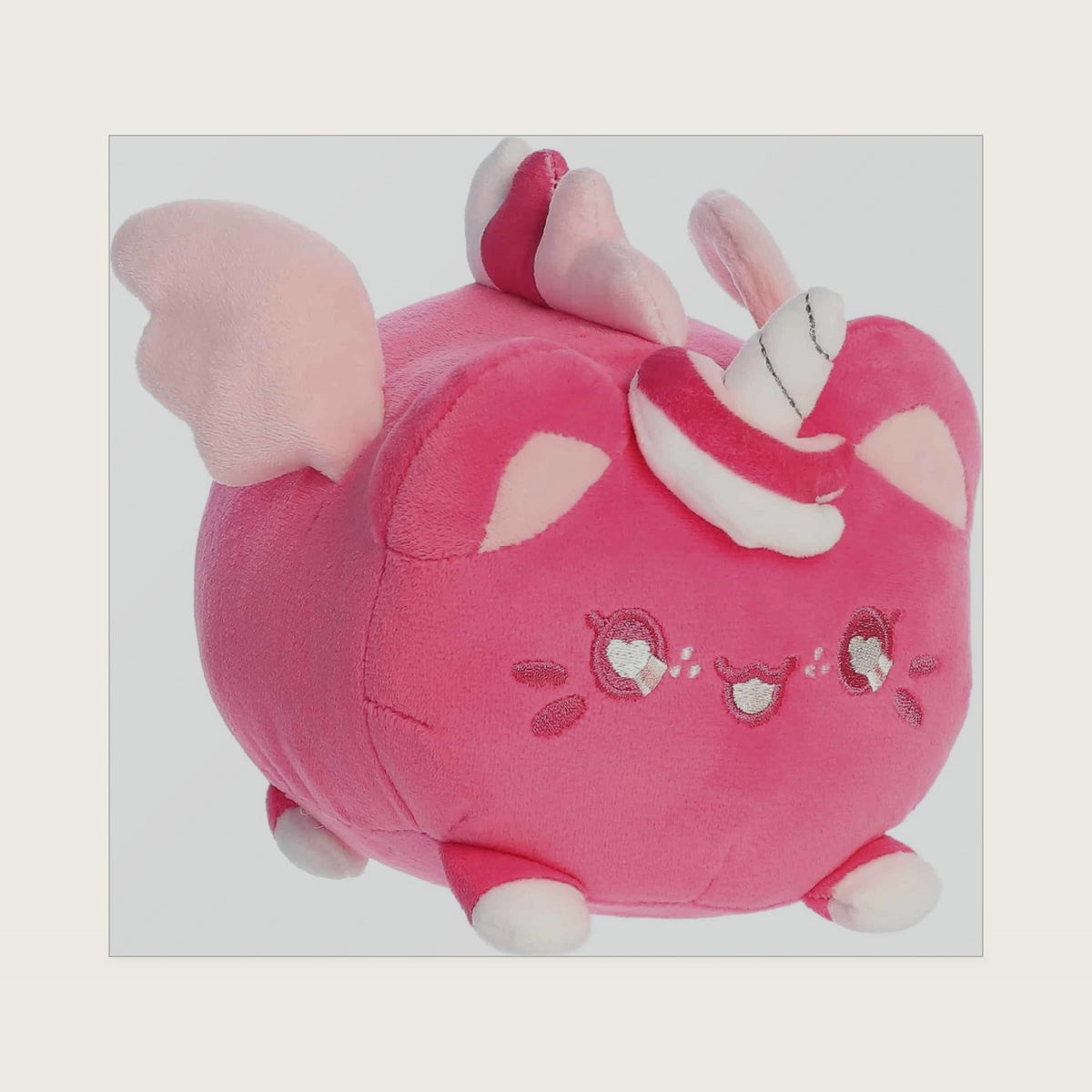 Enchanting Tasty Peach Sweetheart Pegasus Meowchi Stuffed Animal - Fun Seasonal Plush For Kids and Adult Collectors - Perfect for Decorating Rooms and Valentine's Day - Pink 8.5 Inches