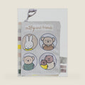 Kids Preferred Baby Deluxe Soft Book - Two Pancake Plush Characters, Crinkle, Squeaker, Tactile Slide Ribbon, Peekaboo Flaps, Hanging Loop, 8 in