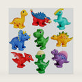 9PCS Dinosaur Bath Toys for Kids, Soft Mold Free Bath Toys
