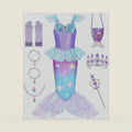 Meland Light Up Mermaid Costume for Girls Ages 3-10, Dress Up Toy Gift Set