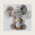 TUMAMA Elephant Stuffed Animal Toys, Interactive Singing Talking Plush Elephant and Bird Toy, Baby Animated Animals