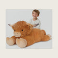 SuzziPals 43 inch Giant Highland Cow Plush, Huge Cow Stuffed Animal