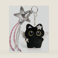 Bag Charm Cute Black Cat Plush Keychain Backpack Purse Key Chain Accessories Gifts for Women