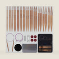 Weabetfu Knitting Needles Set with Bamboo Circular Knitting Needle 13 Pair Interchangeable Knitting Needles and Cables, Accessories and Case Perfect for Beginner, DIY Crafts