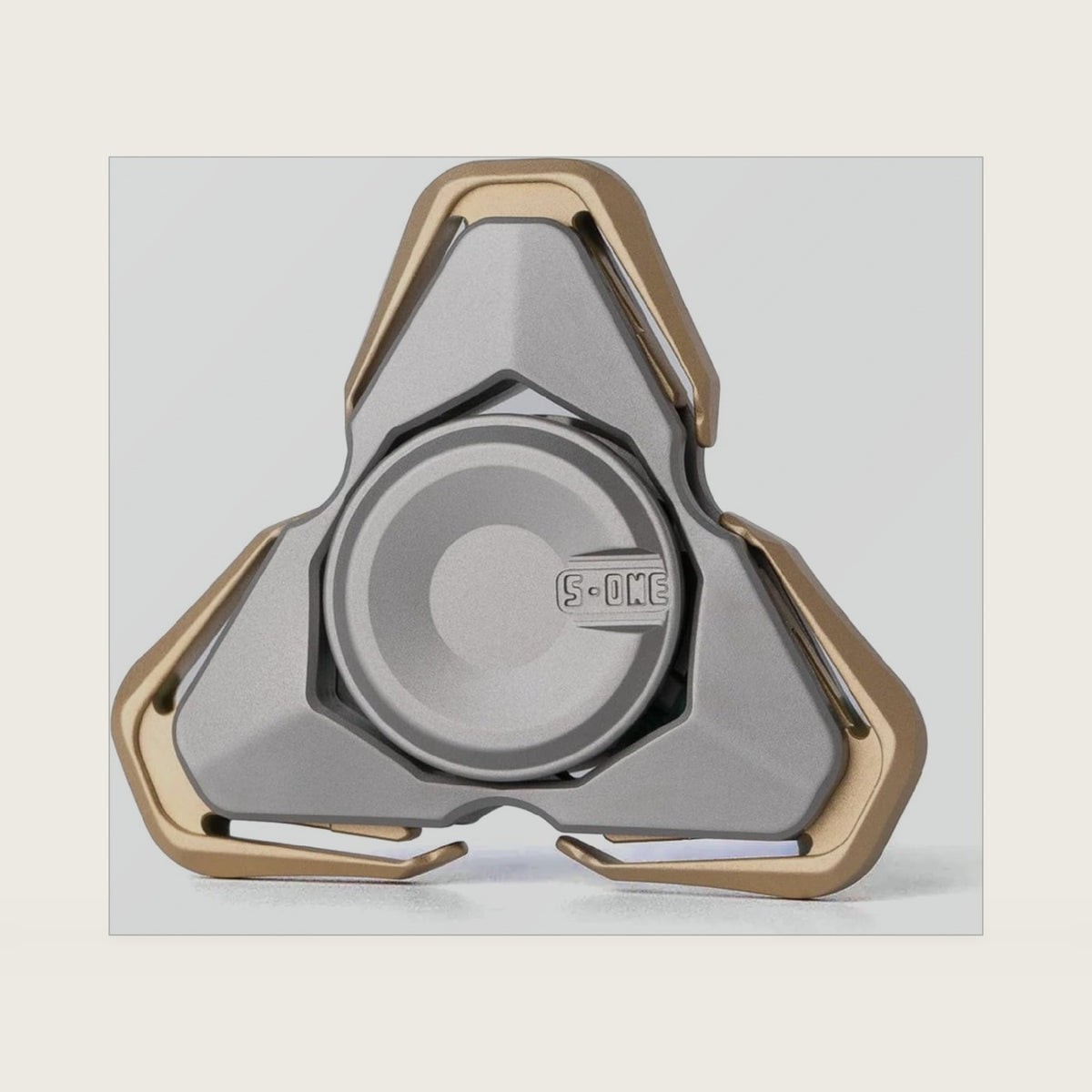 Open Armor Fidget Spinner for Adults, Steel/Brass Made