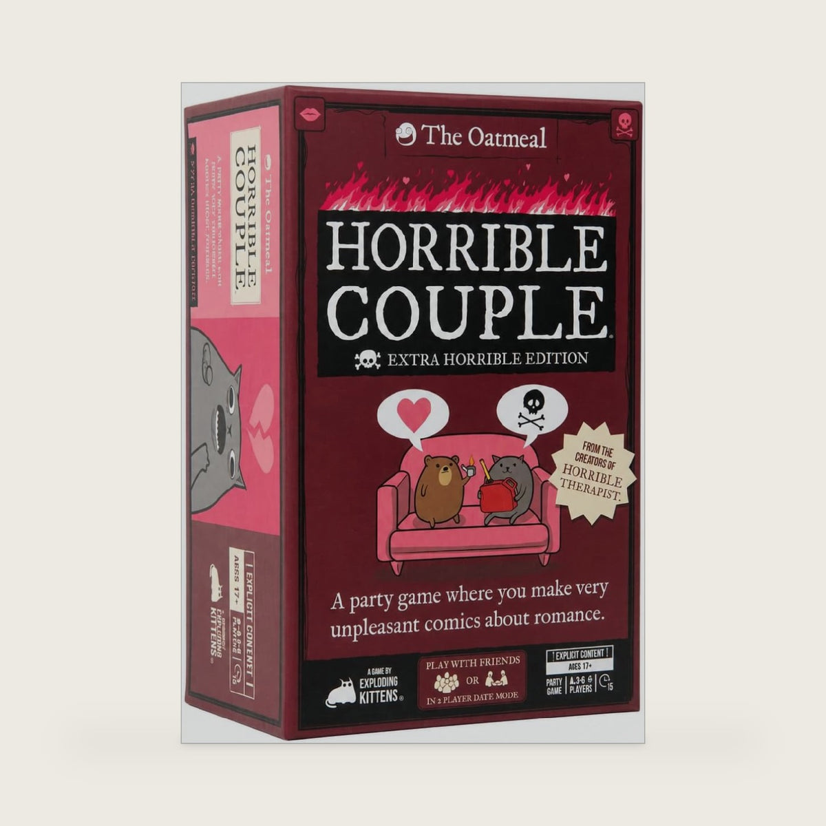 Exploding Kittens Horrible Couple Extra Horrible, 2-8 Players, 17+