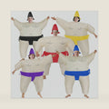 5 Packs Sumo Inflatable Costume Full-Body Sumo Wrestler Suit Adult Blow up Costume for Birthday/Halloween/Mardi Gras/Carnival