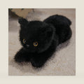 PEACH CAT Cat Stuffed Animal 12" Realistic Kitten Plushies Soft Plush Toys Gifts for Kids Black
