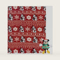 Jay Franco Kids Christmas Hugger Set – 12" Plush Pillow Buddy & 46" x 60" Fleece Throw Blanket, Ultra-Soft Bedding & Travel Set, Holiday Bedroom & Couch Décor, Red - Mickey Mouse