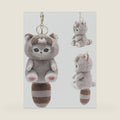 Plush Keychain, Cute Keychain Plush with Hook for Bag Purse Car Mirror, Kawaii Animal Keyring Decor for Women Girls