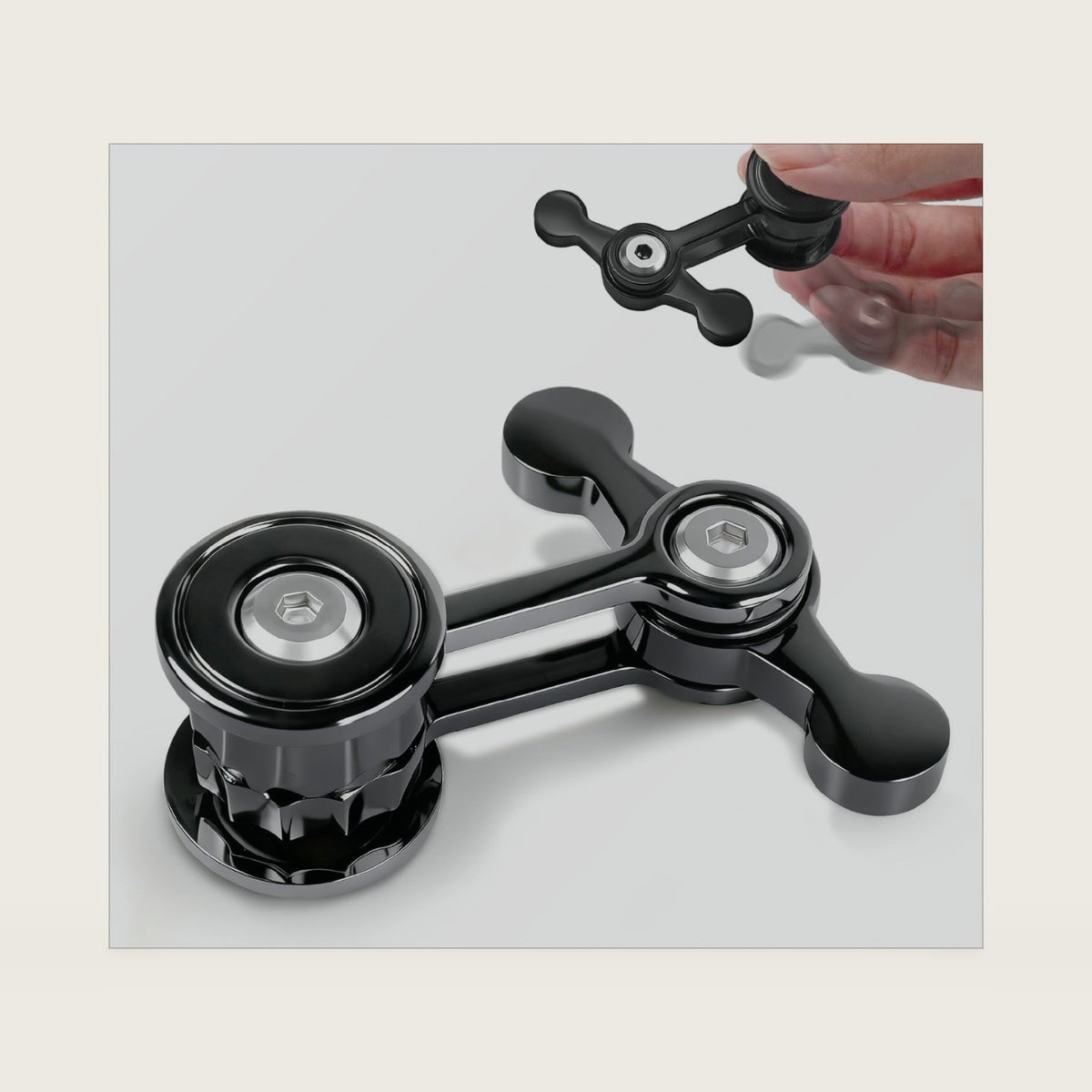 Metal Fidget Spinner Toy for Adult Cool Gadgets Gifts for Teen Boy Silent Figette Office Desk Toy Anxiety Stress Relief Item Quiet Calming Down Autism ADHD Tools Valentines Day Gifts for Him Men