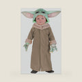 Infant Grogu Costume | Baby Yoda Star Wars Outfit with Fleece Tunic and Plush Hood Perfect for Halloween Party