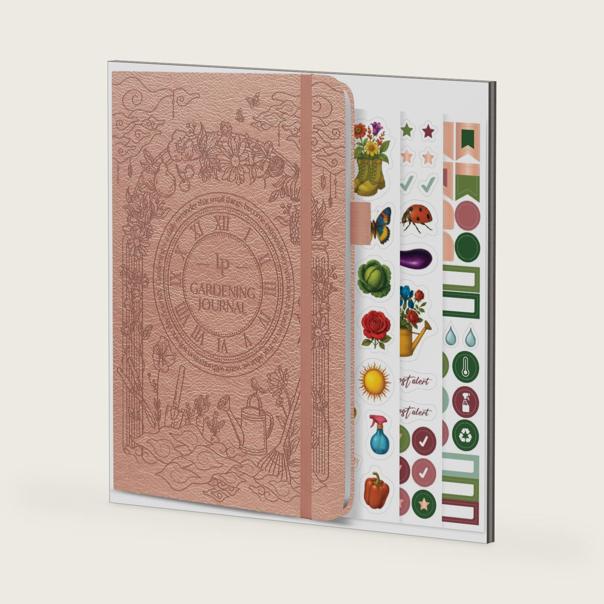 Legend Garden Journal, 5-Year Gardening Planner & Log Book, Rose Gold