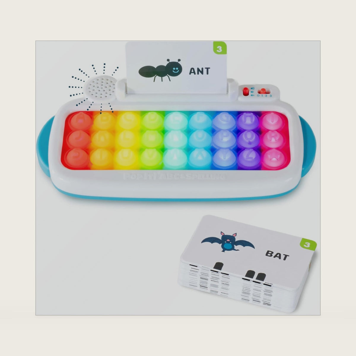Chuckle & Roar Pop it! ABC & Spelling Keyboard, Optical Reader, 100+ Words