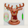 Christmas Reindeer Ring Toss Game for Kids, Inflatable Reindeer Antler Toss Party Games with Pump and Rings, Christmas Party Games for Family, Holiday Indoor Outdoor Fun Toys Xmas Decorations